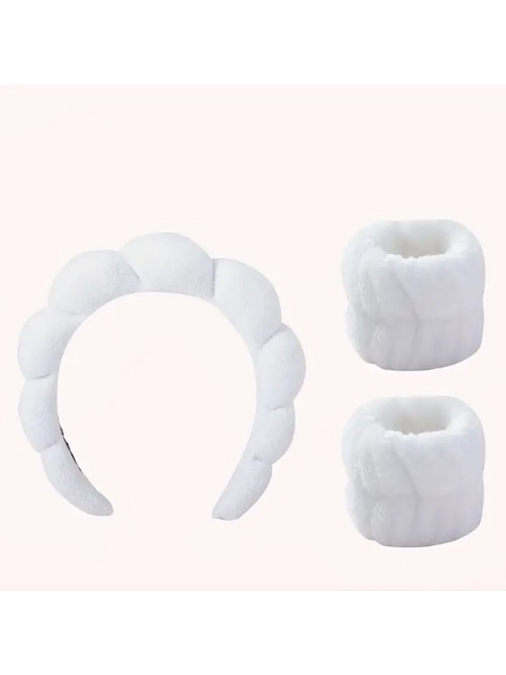 Facial spa headband and wristband